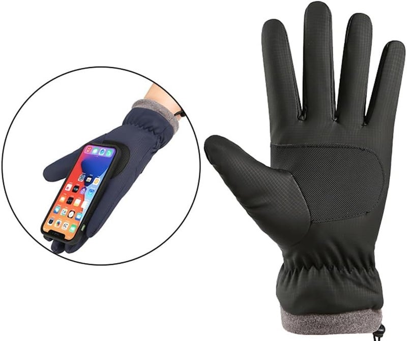 Eohak Men and Women Ski Gloves Winter Cold Weather Gloves Touchscreen Warm Waterproof Gloves for Cycling, Running, Driving, Skiing - Image 5